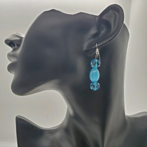 Jewelry - Blue Glass Beaded Earrings